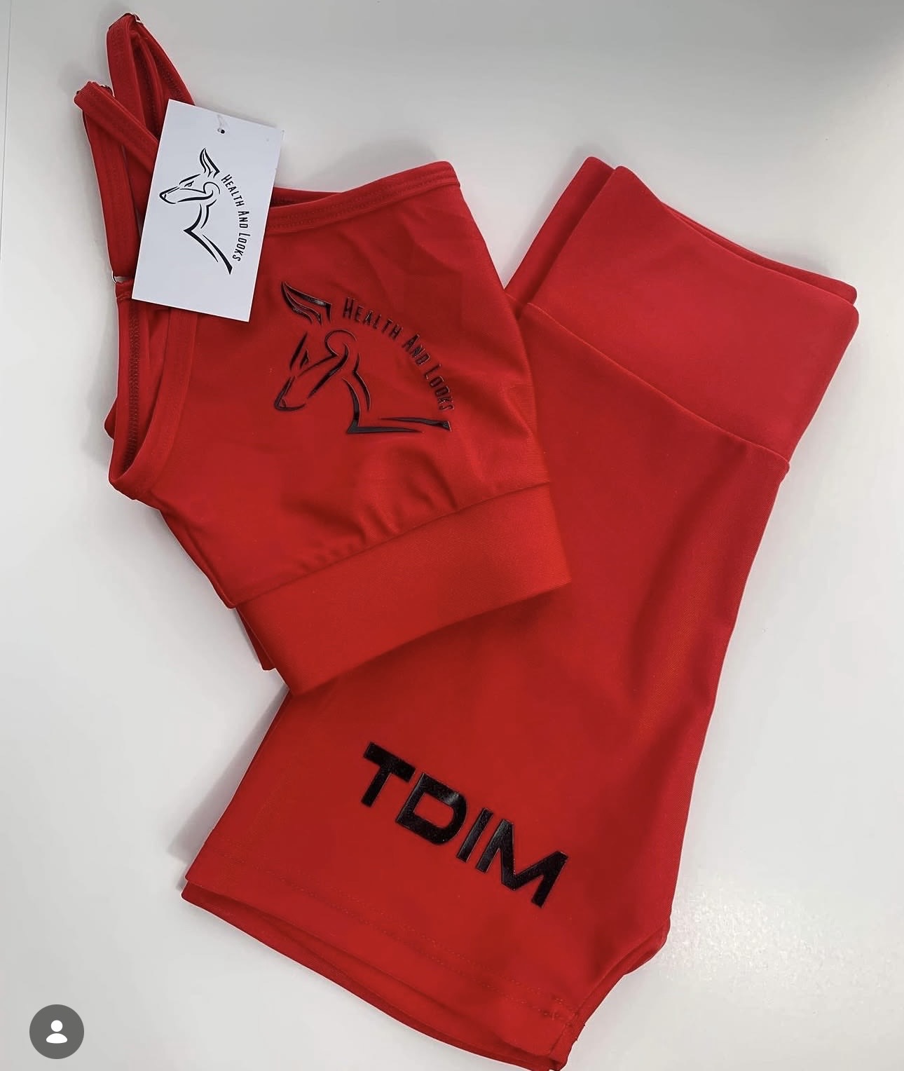 Red TDIM female biker set