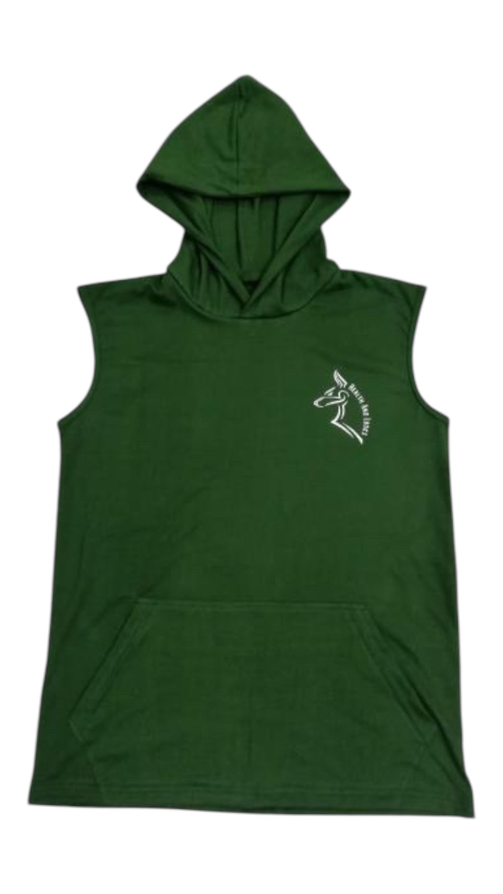 Tdim green sleevless hoodie